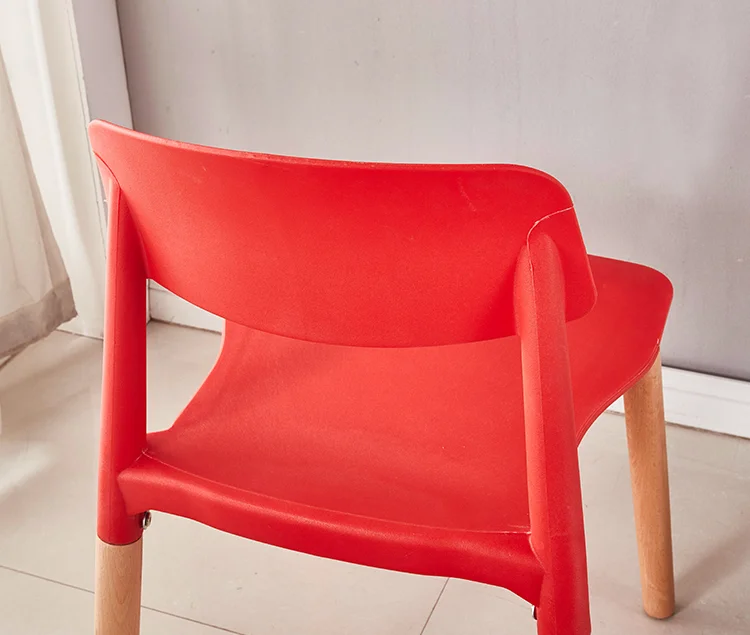 Colorful Plastic Seat With Wooden Legs Chair Buy Plastic Seat Chair
