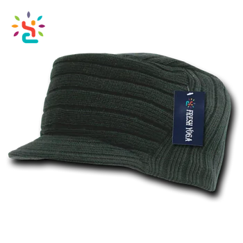 knit cap with visor