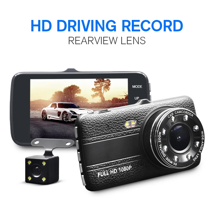4.0 inch 1080P dashcam hd looping recorder car black box car video camera