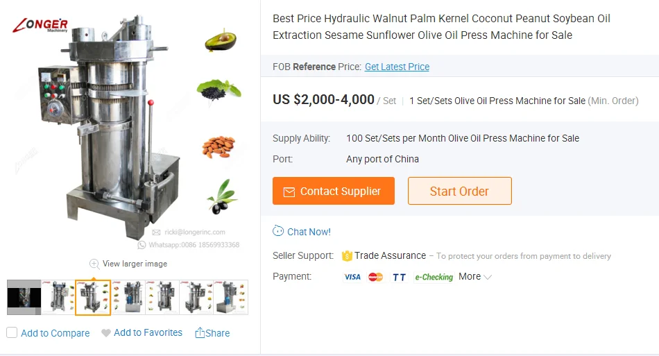 Bangladesh Lubricating Making Soybean Coconut Oil Mill Machine Rotary Cold Black Cumin Oil Press