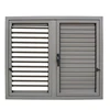 New design waterproof aluminum casement window with adjustable manual louver