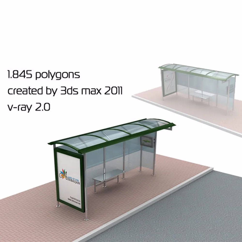 product-YEROO-Modern Design Bus Stop Shelter Sign with Air Condition-img