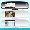 Touch screen ! Bluetooth 4.3inch Rearview Mirror with GPS, Touch Key, Backup Camera, Wireless FM earphone, MP3/MP4/MP5