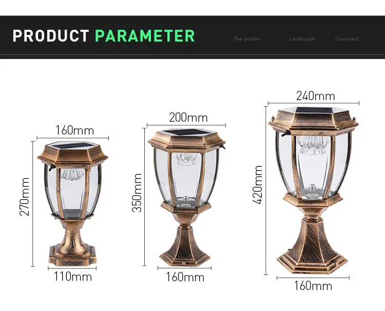 IP55 Outdoor Aluminum Auto On Off Waterproof Led Solar Post Cap Light