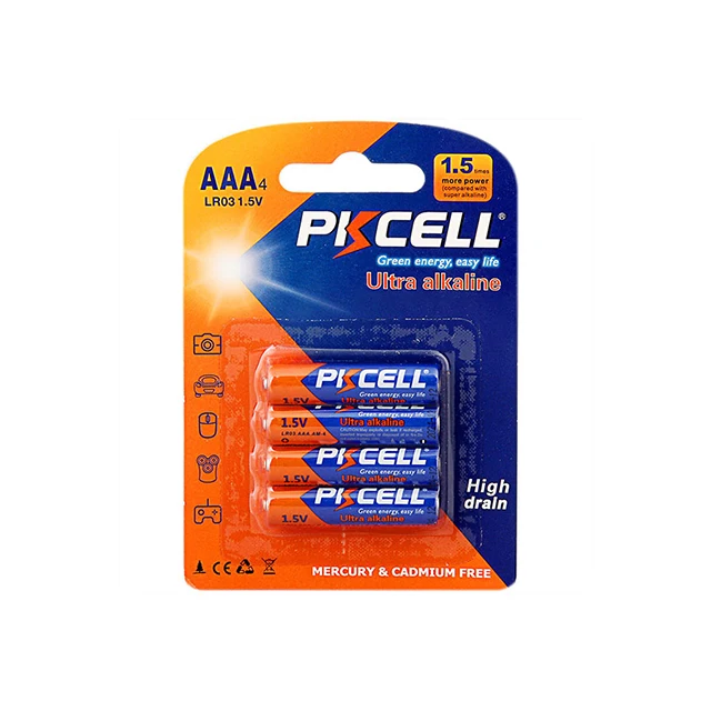 Quecksilberfreie Alkaline Batterien PKCELL 1 Blister a 4 Batterien 4 x 4LR44 6V