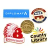 Army style metal cap badge pear safety ejector hair badge pin zipper insertion dowel emblem bobby pogo rolling tag spring pin
