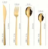 Wedding Reusable Restaurant Mirror Polish Gold Plated Stainless Steel chicago cutlery insignia 18-piece knife block set