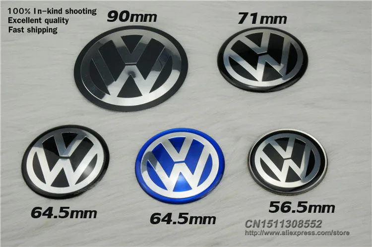 Gratis verzending 4 stuks 56,5 64,5 71 90 mm vw naafdeksel