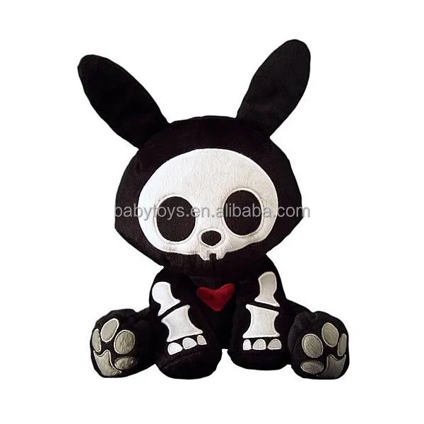 skull bunny plush