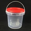 Food grade 1L clear ice cream pail with handle