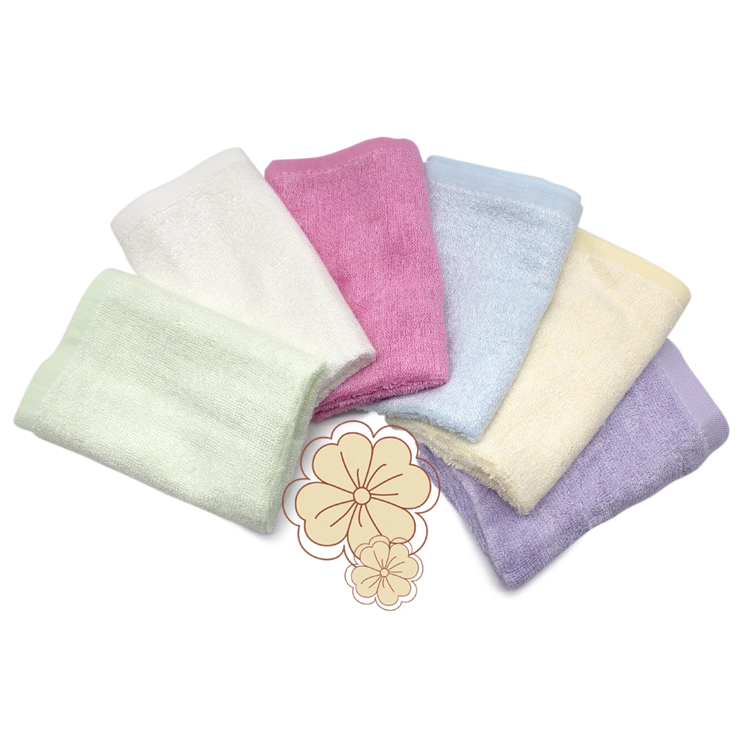 China Custom Ecofriendly Soft Organic Bamboo Baby Washcloths Towel