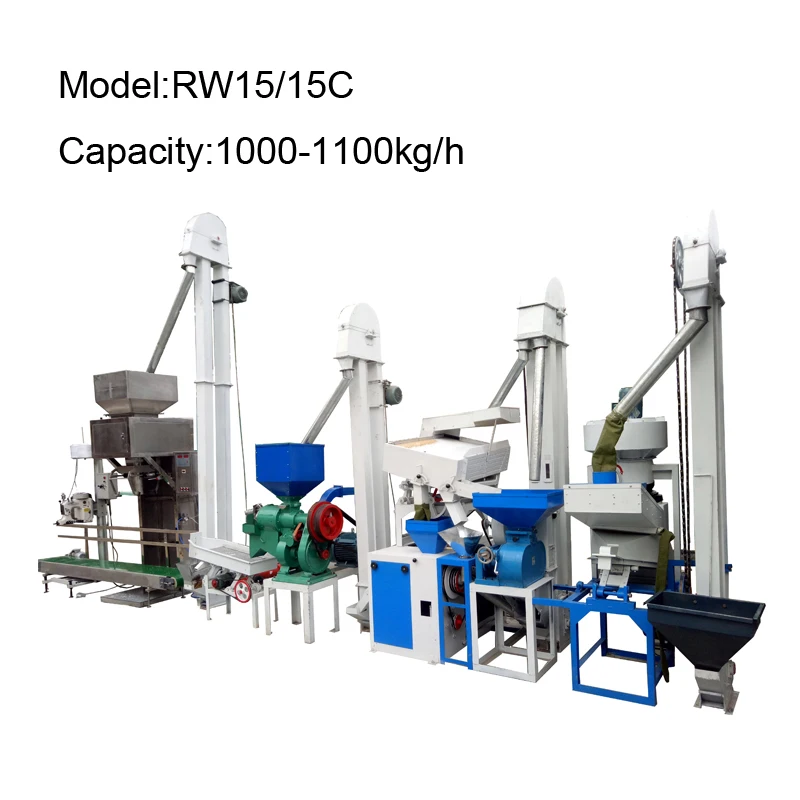 Uganda Rice Mill Machinery 1 Ton/h Complete Rice Mill Machine Price