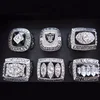 5 Pcs 1967 1976 1980 2002 2014 Oakland Raiders World Championship Ring