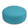 Meditation Pillow Cushion Buckwheat Hull Filled Blue Round Cushion With Removable Cover And Carry Handle