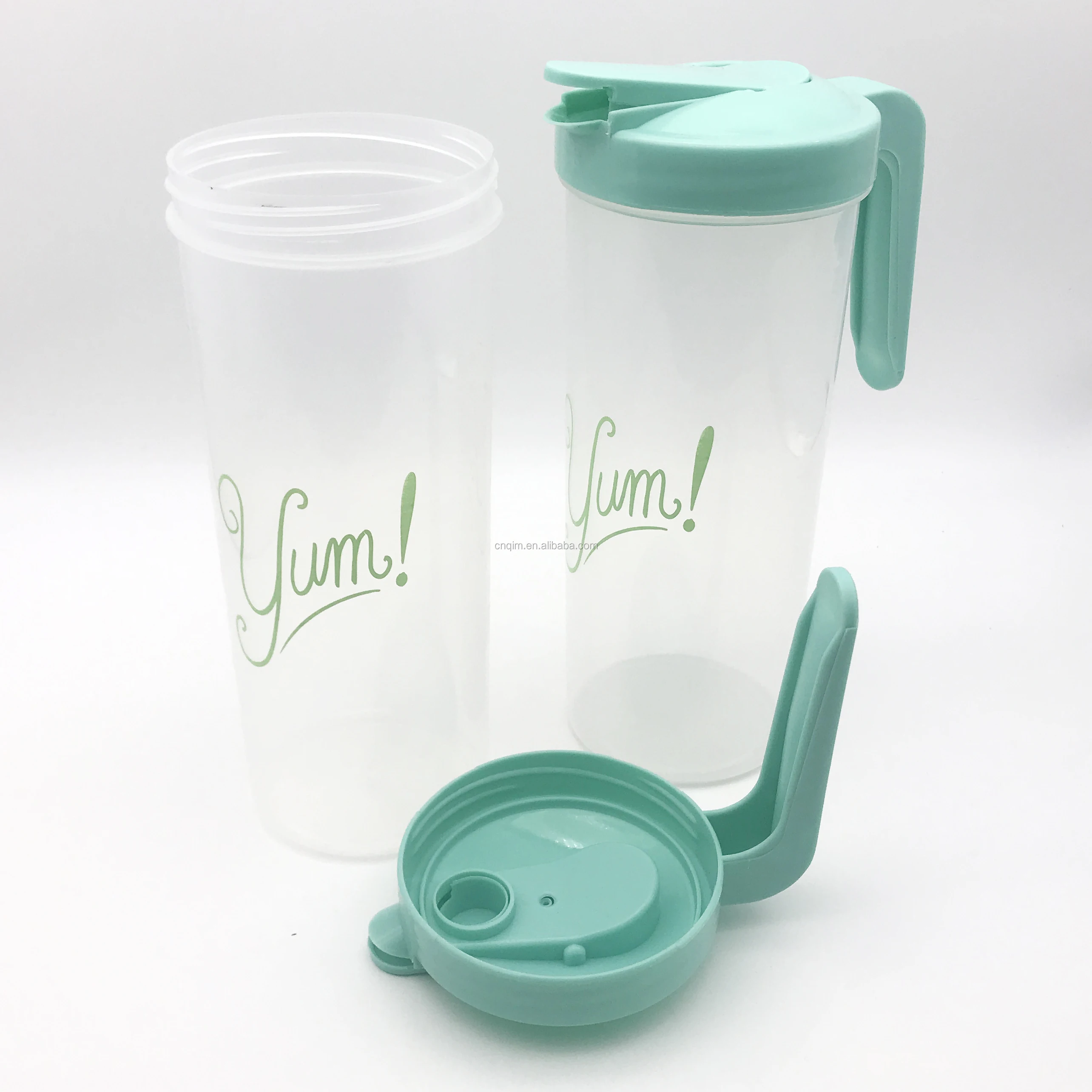 Qm Wholesale Colored 1.2l Plastic Water Pitcher With 4 Cups Bpaf Reee