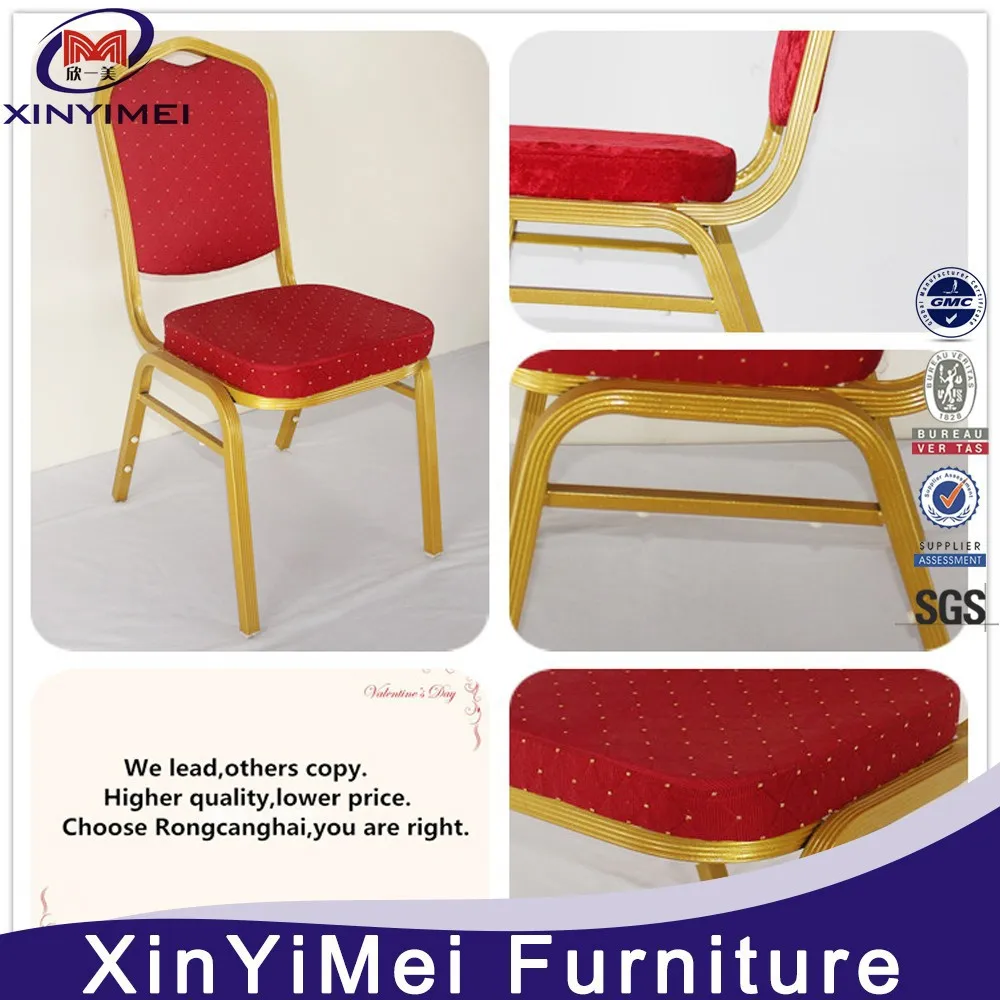 Wholesale Aluminum Red & Gold Stackable Banquet Chair For Sale Buy
