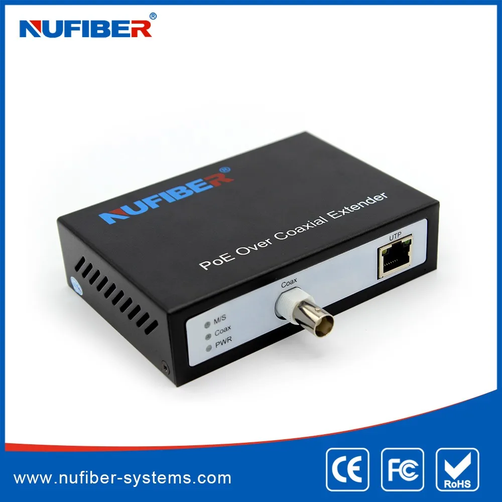 Ip Over Coax Eoc+poc Bnc To Rj45 Converter For Ip Cameras