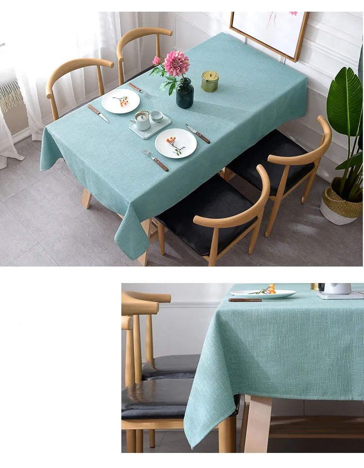 Customized Nordic Japanese fabric cotton and linen simple modern round rectangular table cloth