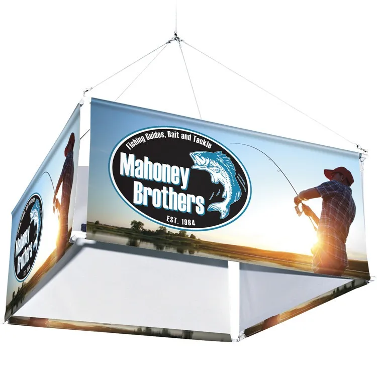 Square Hanging Ceiling Banner With Custom Printed Stretch Fabric Buy Advertising Circle