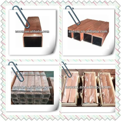 100*100mm Steel Billet Copper Mould Tube For Continuous Casting Machine