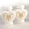 Factory Directly Sell heart shaped flat lid peach bubble bottle