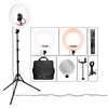 advertisement photography Bi-color Dimmable LED lamp photography ring light video 18" LF-R480 with Tripod Stand Mirror for DSLR