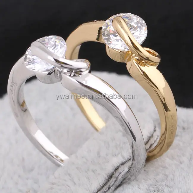 African Wedding Rings Gold Plated Zircon Stone Silver Ring Am African Wedding Rings Gold Plated Zircon Stone Silver Ring Am J27030