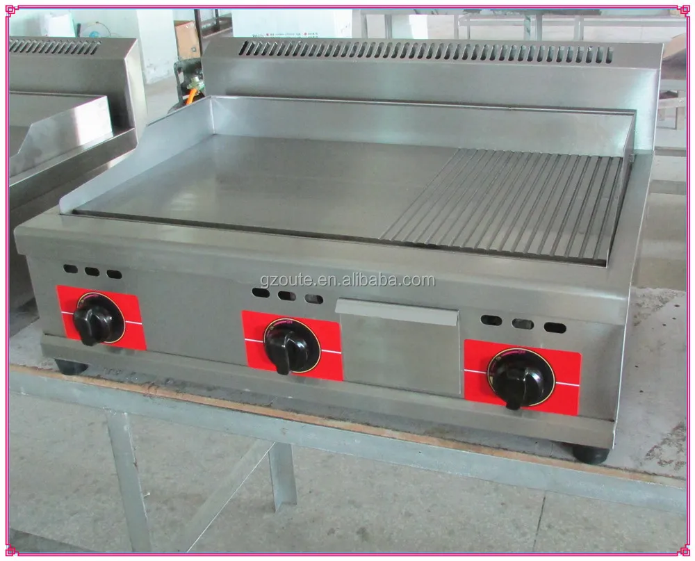 High Quality 3 Burner Gas Cooking Hot Plate And Griddle Wholesale