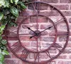 big size Roman numerals mental outdoor waterproof wall clock for home decor