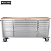 72" stainless steel 15 drawers Rolling Workbench/Tool Chest with Anti-fingerprint Paint