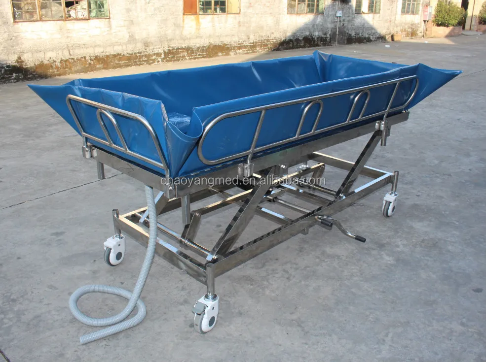 Factory Price Medical Stainless Steel Hospital Shower Trolley Bed Cy