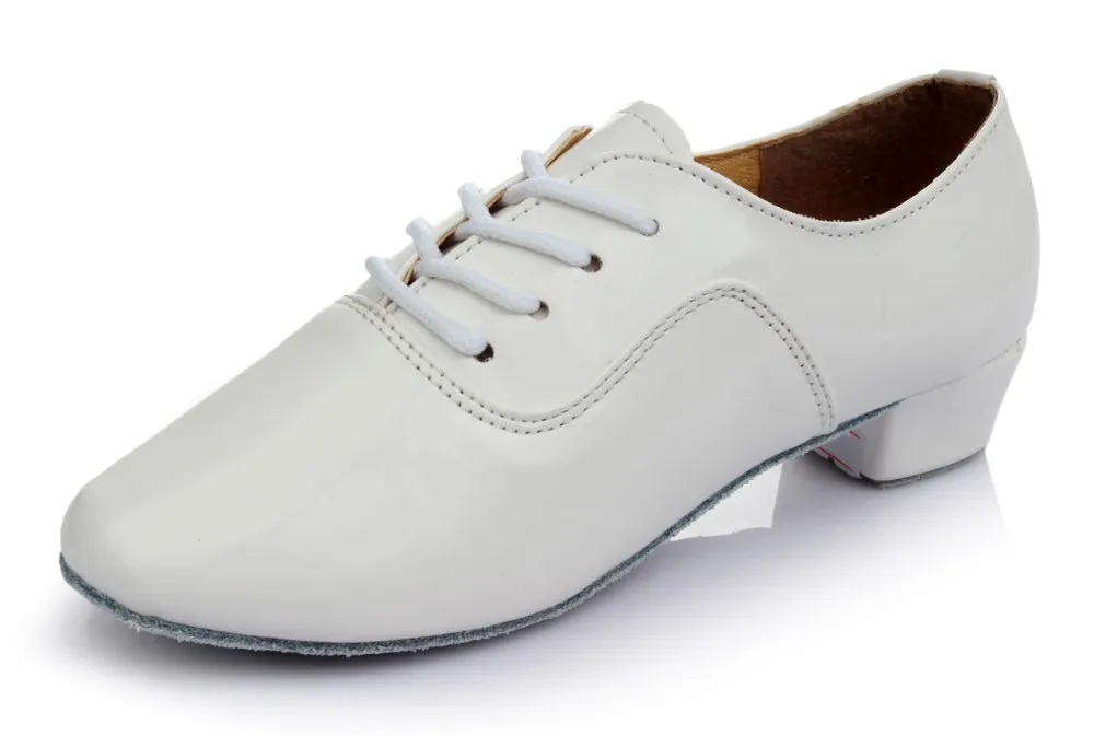 Soft Leather Indoor National Standard Modern White Mens Ballroom Dance