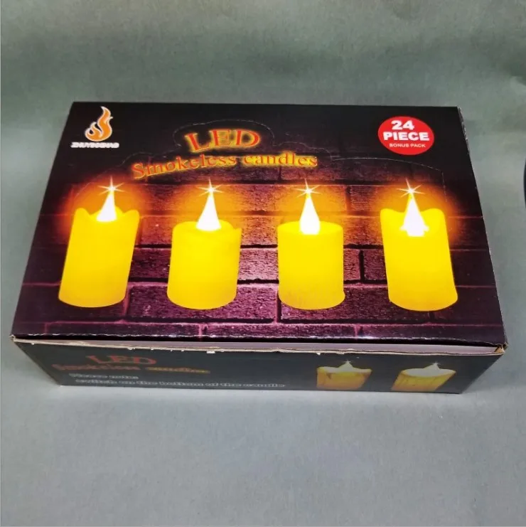 Flickering Swing Led Candles Pp Plastic Flameless Battery Operated Led