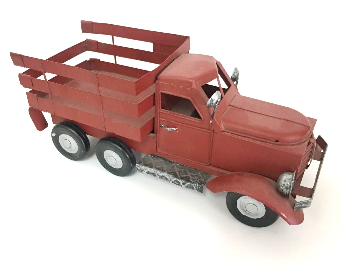 red metal vintage truck