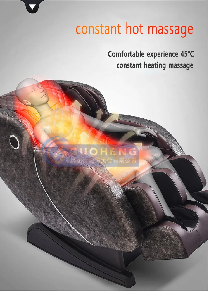 S L track airbag sofa 3D 4D zero gravity with back foot roller kneading health care bluetooth music relax body massage chair