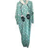 Garment apparel stock 2018 Christmas woman 3 colors hooded long sleeve footed pajama suit pattern for adults
