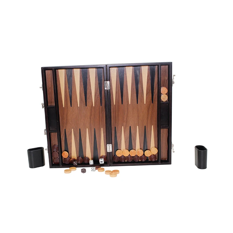 Wooden Backgammon Chips Foldable Backgammon Sets Box Backgammon Chess ...