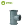 PVC brass threaded copper insert pipe tee fittings for pvc pipe