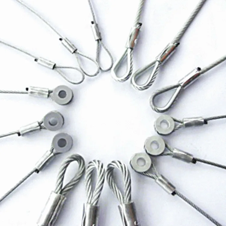 304/316 Stainless Steel Wire Lifting Rope Wire Rope End Fittings Hanger