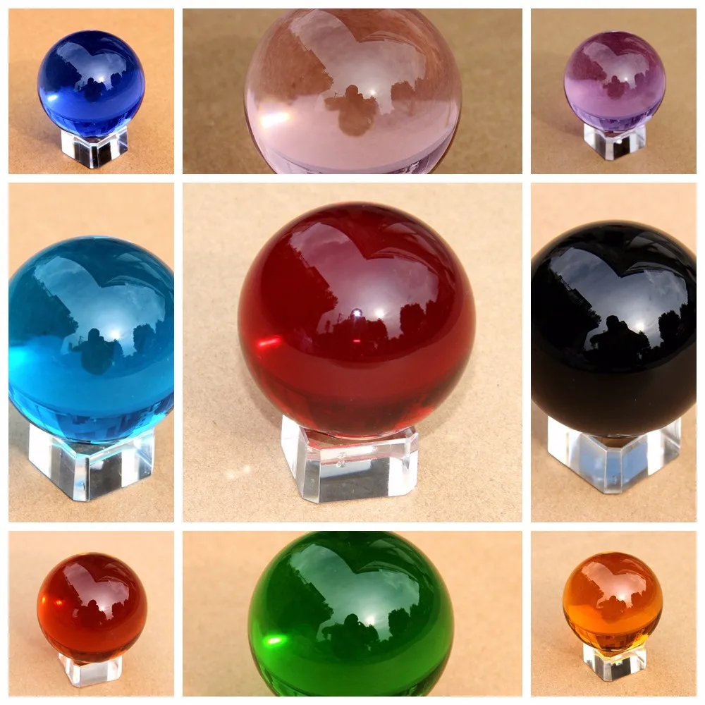 Seven Color Crystal Ball 40mm 60mm 100mm 200mm 300mm Pure K9 Crystal Glass Balls Buy Crystal