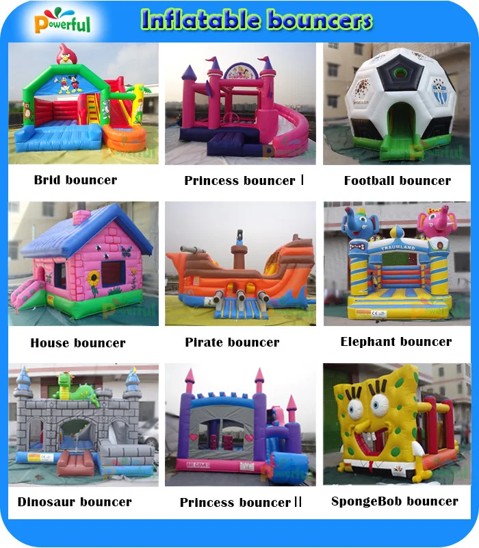 Double ladder and single line inflatable slide for kids