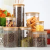 Wholesale Beautiful Kitchenware Glass Food Canister Glass Jar Storage With Silicone Seal