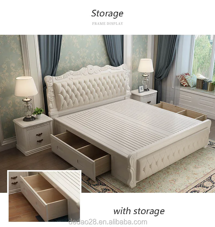 genuine leather 5 star hotel bed