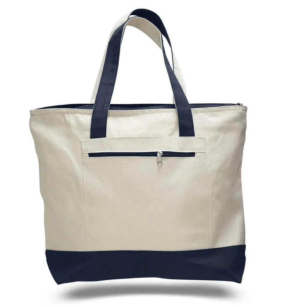 cloth tote bags with zipper