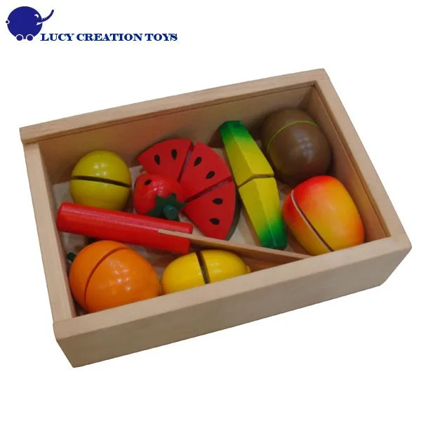 Kinder küche aus holz spielzeug obst und gemüse schneiden spiel ...