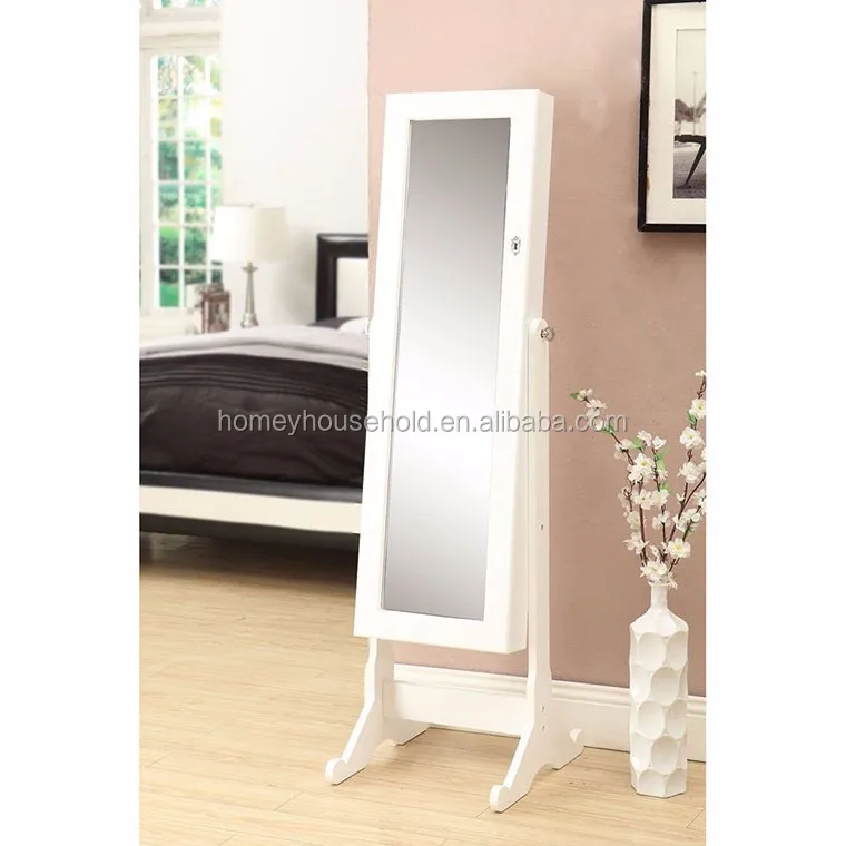 Mirrored Home Furniture Floor Standing Small Jewelry Cabinet