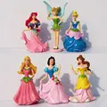 Free Shipping Princess Ariel 6pcs set 9cm Height PVC Cinderella Snow white Figure Toy Girl Gift