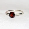 Minimal Cheap Natural Red Gemstone Ring For Ladies