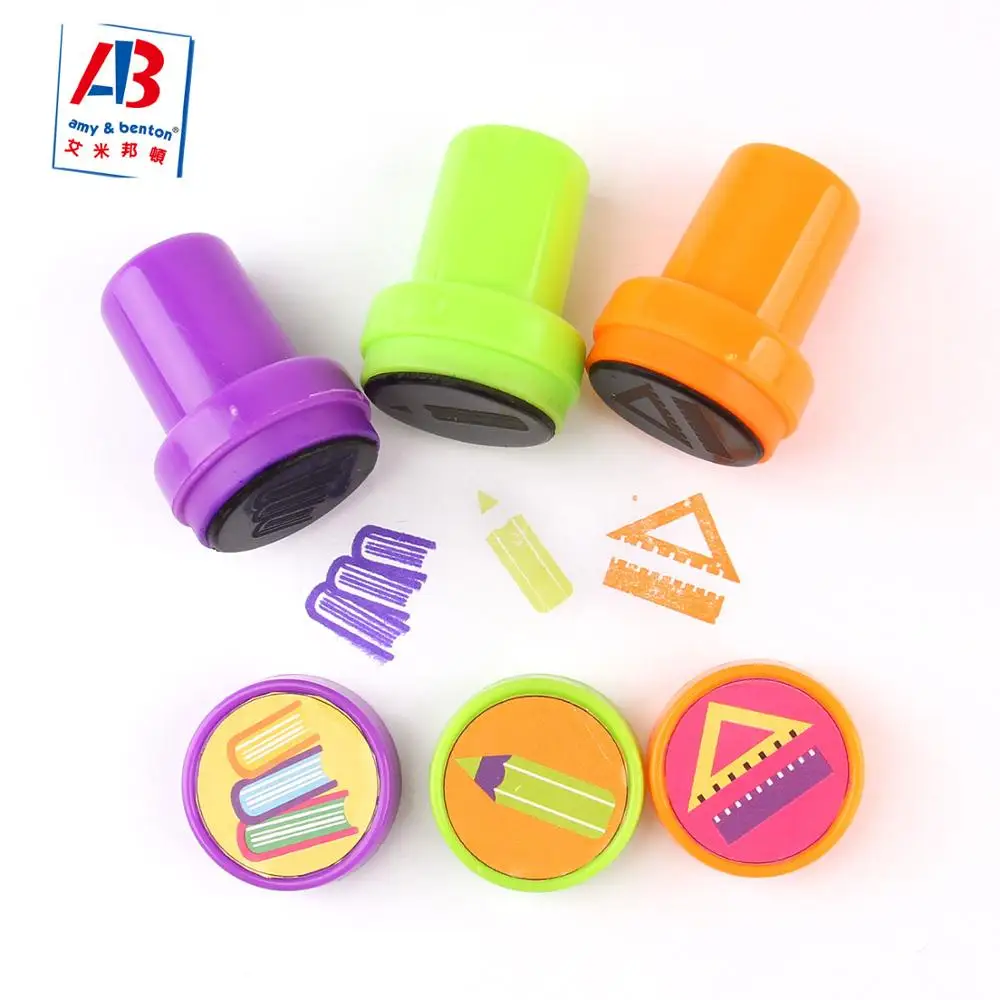Customized Logo High Quality Plastic Self Inking Stamp Toy Cute Stamper