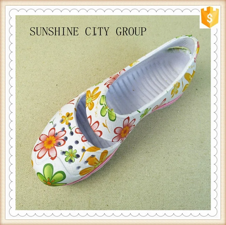 New Colorful Flower Printed Eva Garden Clogs Shoes - Buy Eva Garden